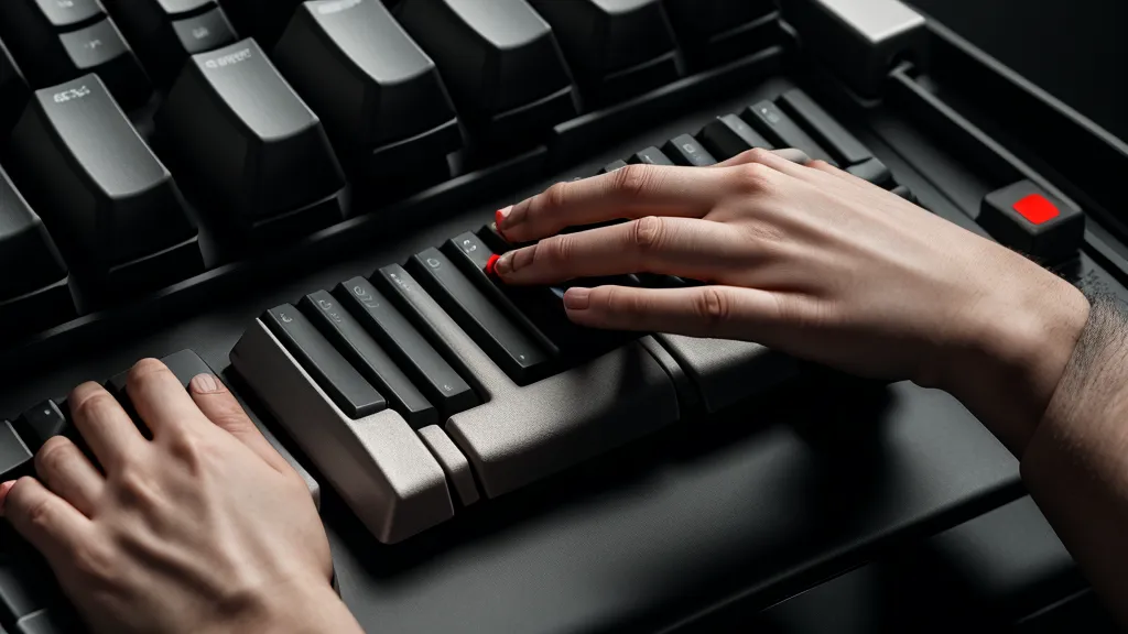 Mains d'un développeur débutant tapant sur un clavier mécanique la nuit