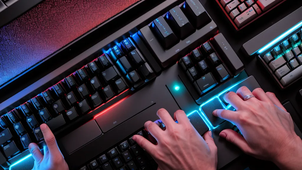 Mains d'un technicien tapant des commandes CLI sur un clavier pour configurer un équipement Cisco